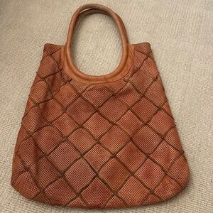 Anthropologie lattice shoulder bag